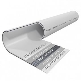Труба полипропиленовая армированная алюминием Tebo  40 мм. х 6,7 мм. SDR6 в  интернет-магазине Климат Сервис